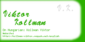 viktor kollman business card